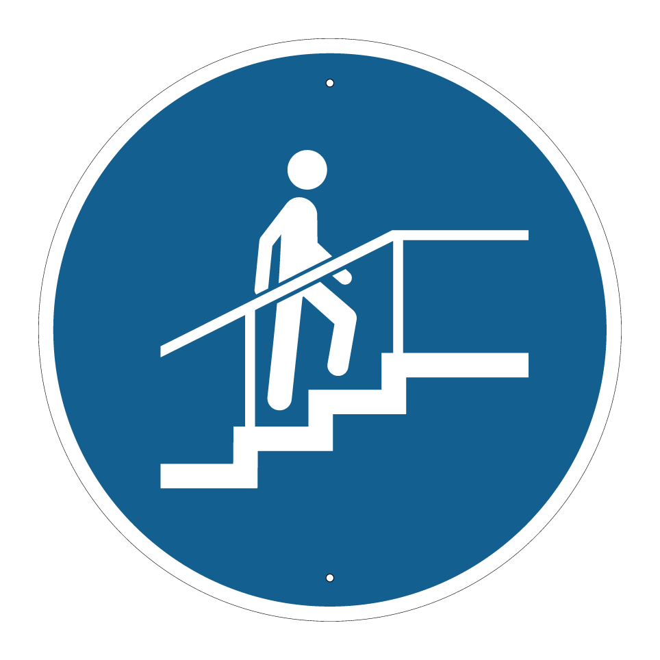 Utiliser les escaliers avec main courante