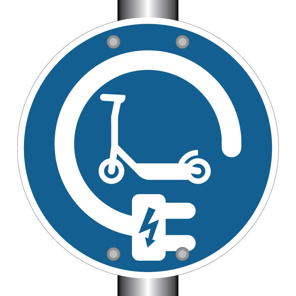 Borne de recharge pour trottinettes électriques