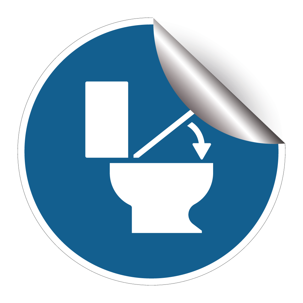 Couvercle des toilettes doit être fermé