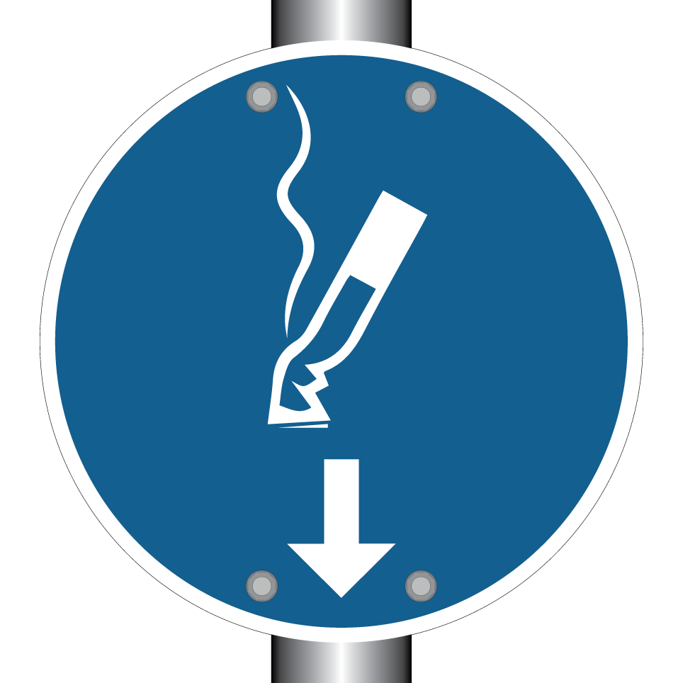 Jetez la cigarette à la poubelle