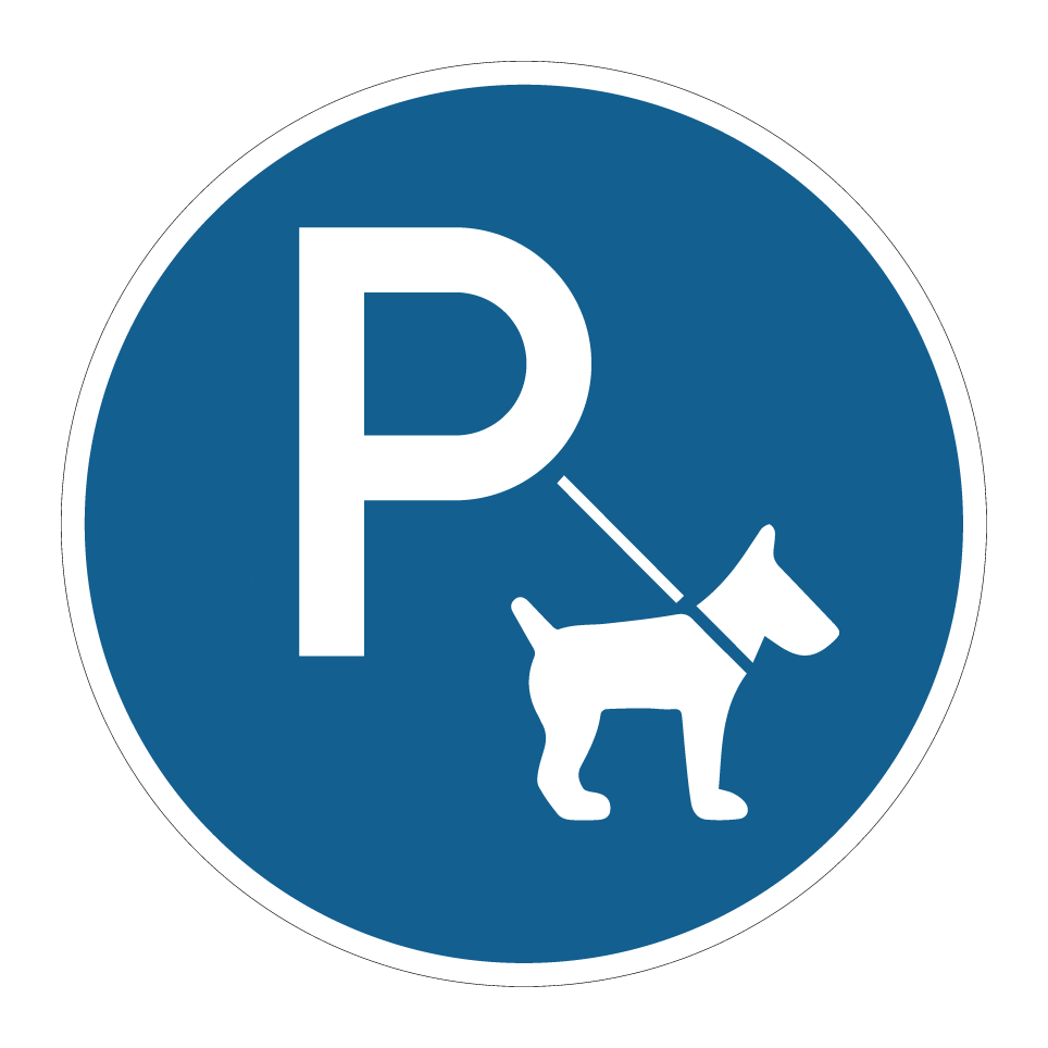 Espace de stationnement pour chiens