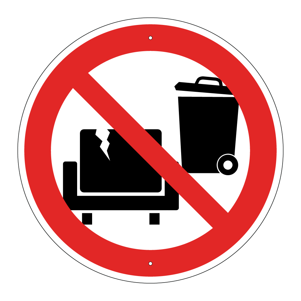 Pas de déchets encombrants
