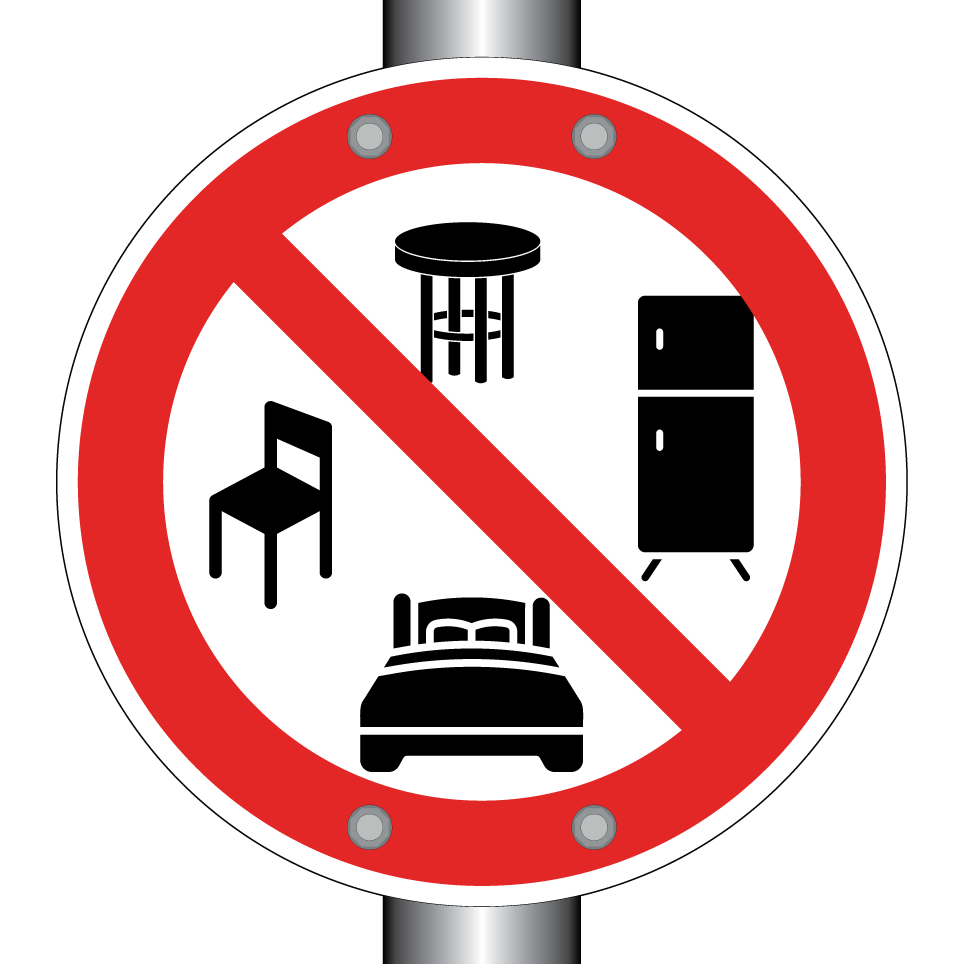 Pas de dépôt de meubles