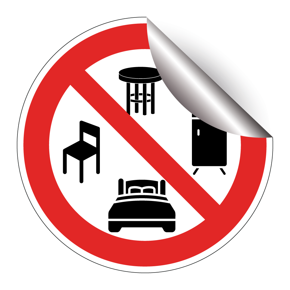 Pas de dépôt de meubles