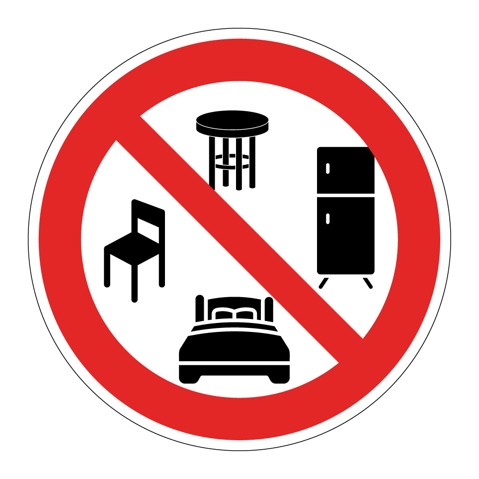 Pas de dépôt de meubles