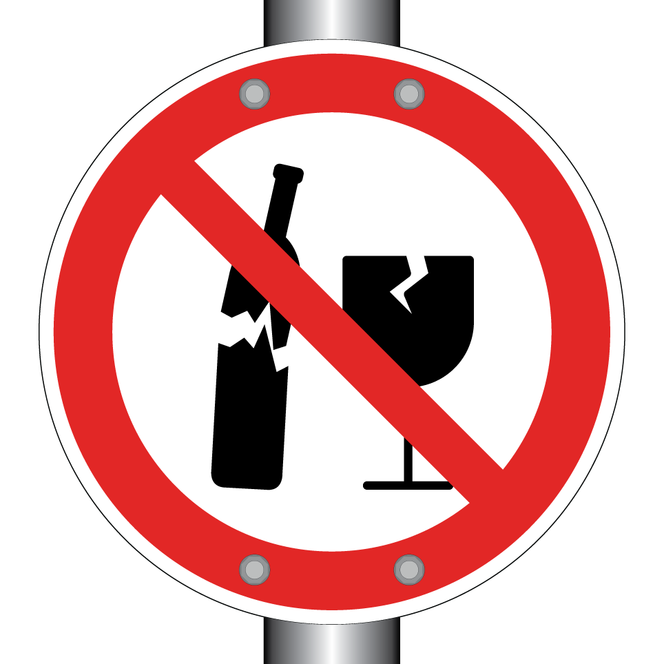 Pas de verre brisé