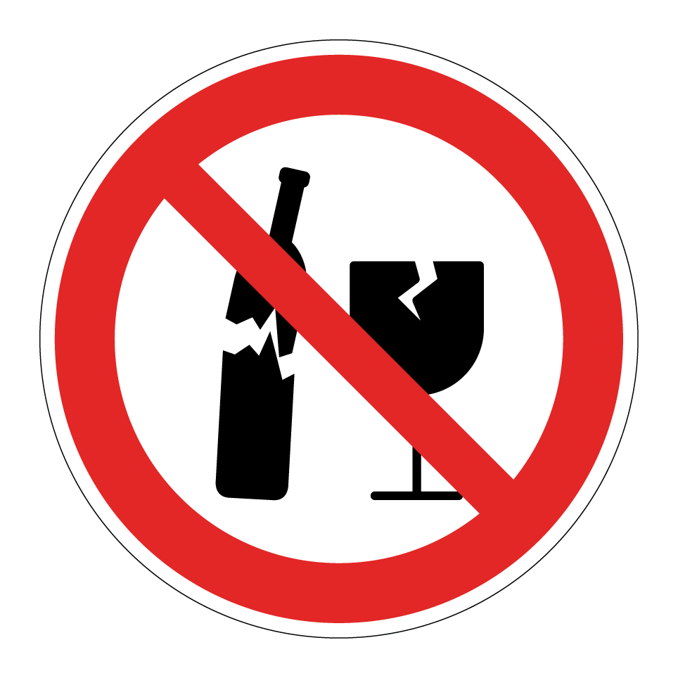 Pas de verre brisé