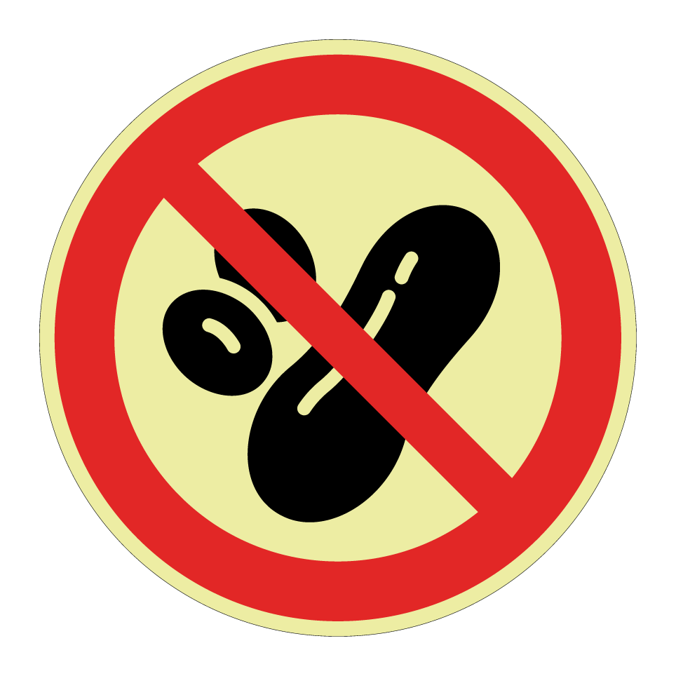 Pas de cacahuètes (restriction liée à une allergie)