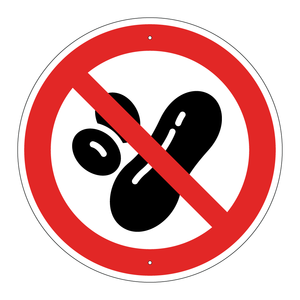 Pas de cacahuètes (restriction liée à une allergie)
