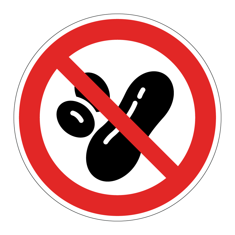 Pas de cacahuètes (restriction liée à une allergie)