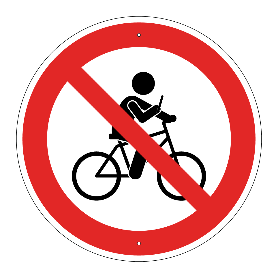 Interdiction de faire du vélo en utilisant le téléphone