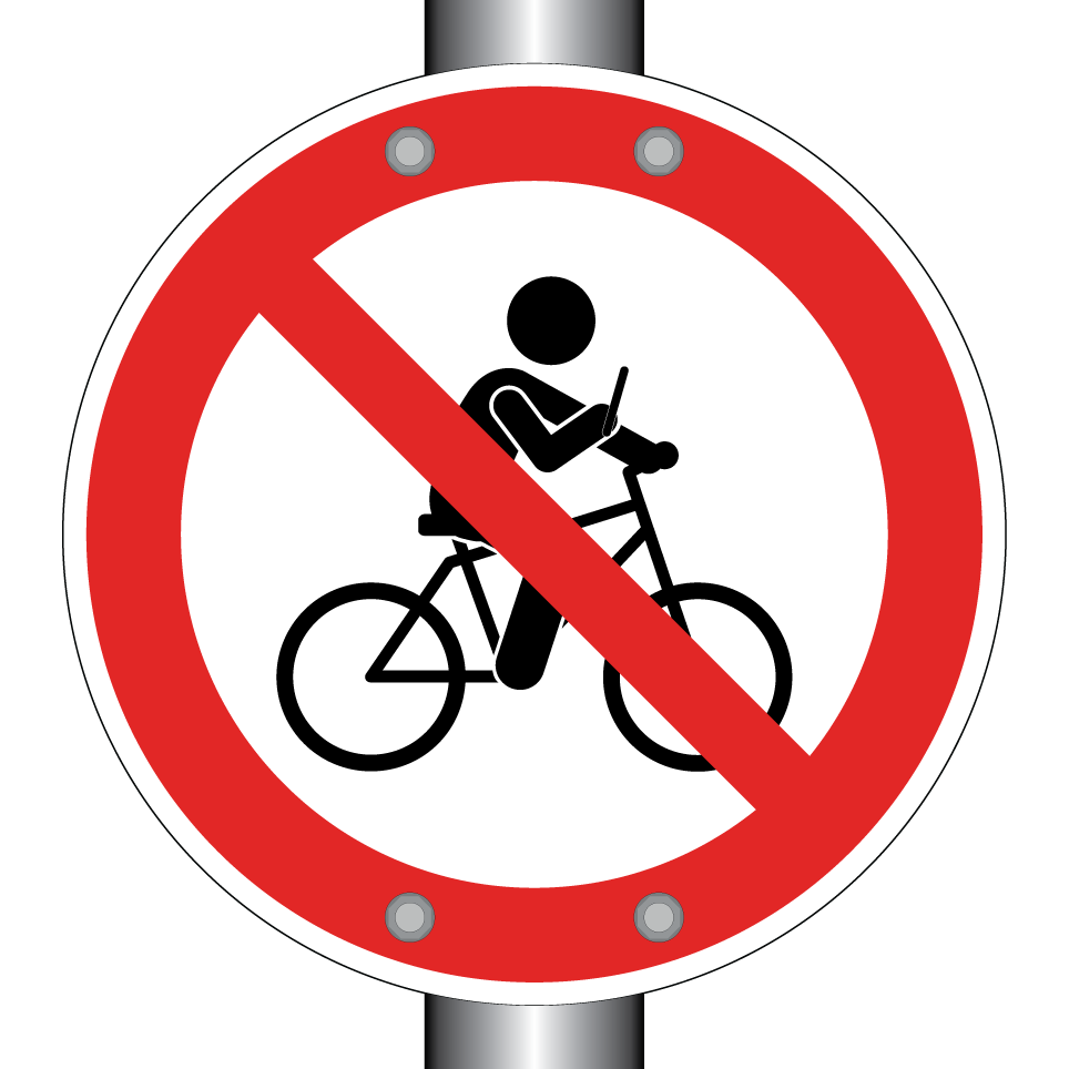 Interdiction de faire du vélo en utilisant le téléphone