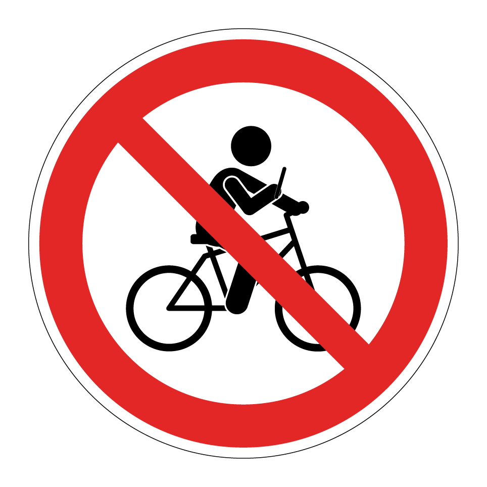 Interdiction de faire du vélo en utilisant le téléphone