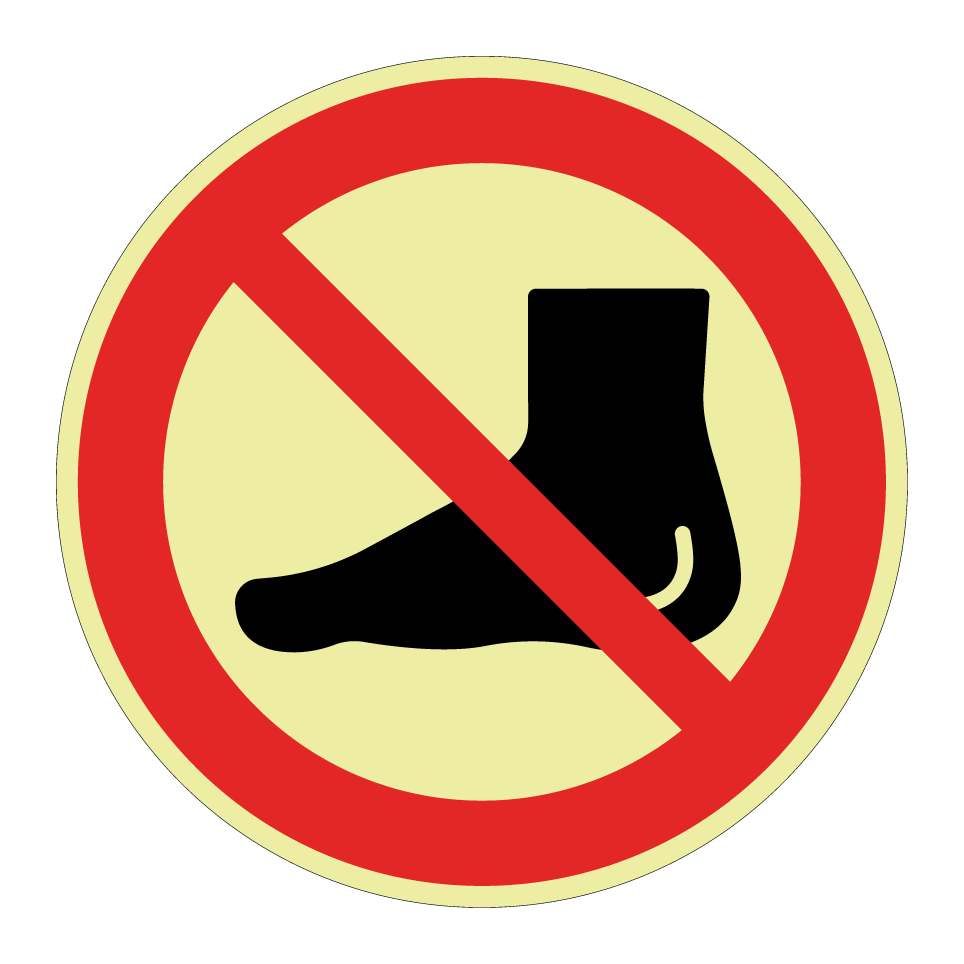 Pieds nus interdits