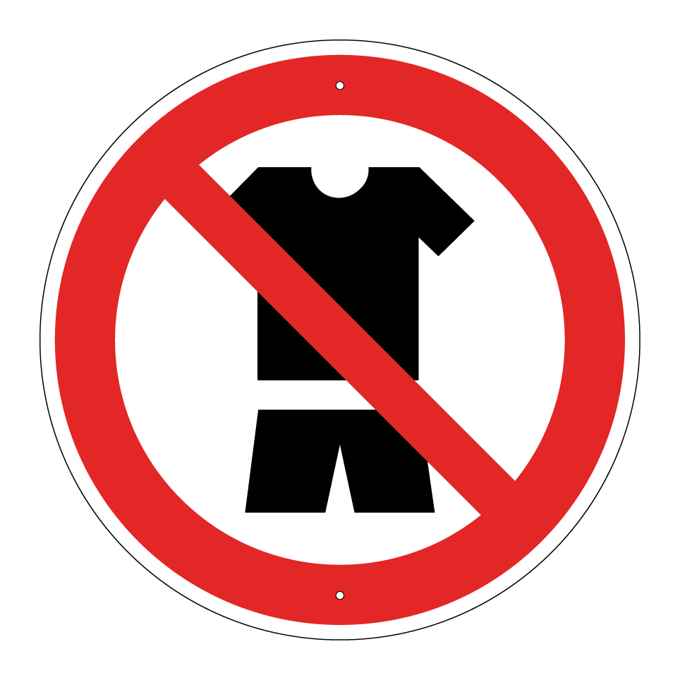 Pas de vêtements décontractés