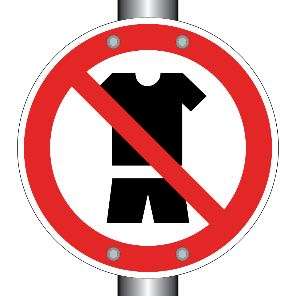 Pas de vêtements décontractés