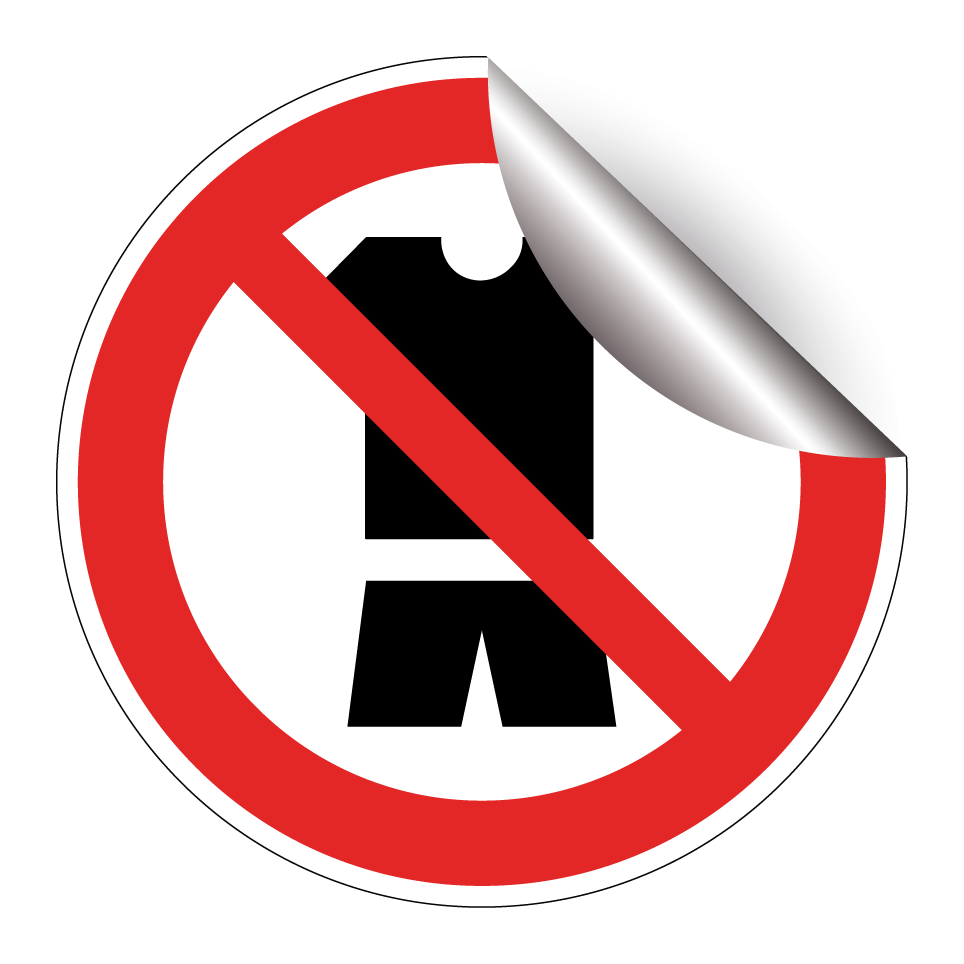 Pas de vêtements décontractés