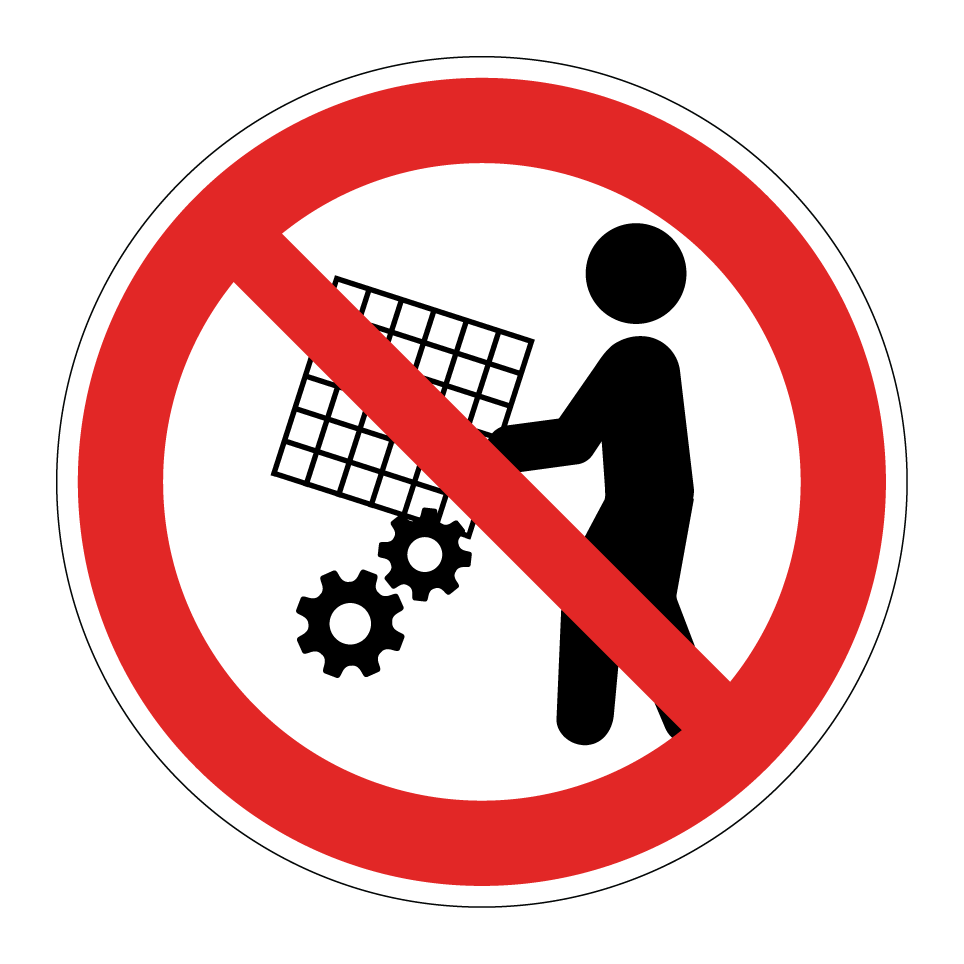 Enlèvement des dispositifs de protection interdit