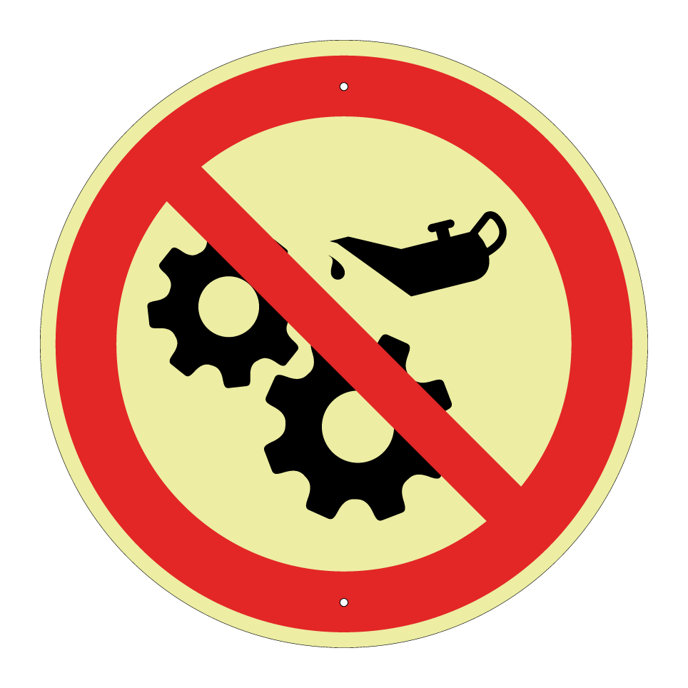 Pas de graissage de la machine