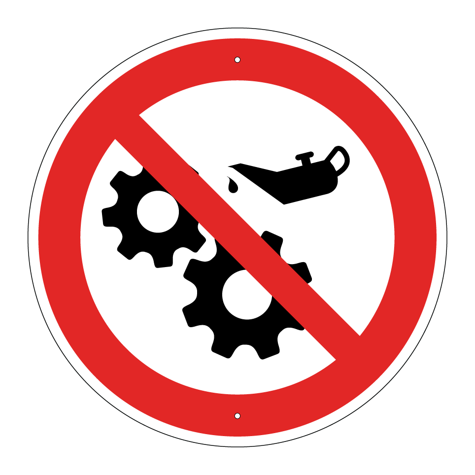Pas de graissage de la machine
