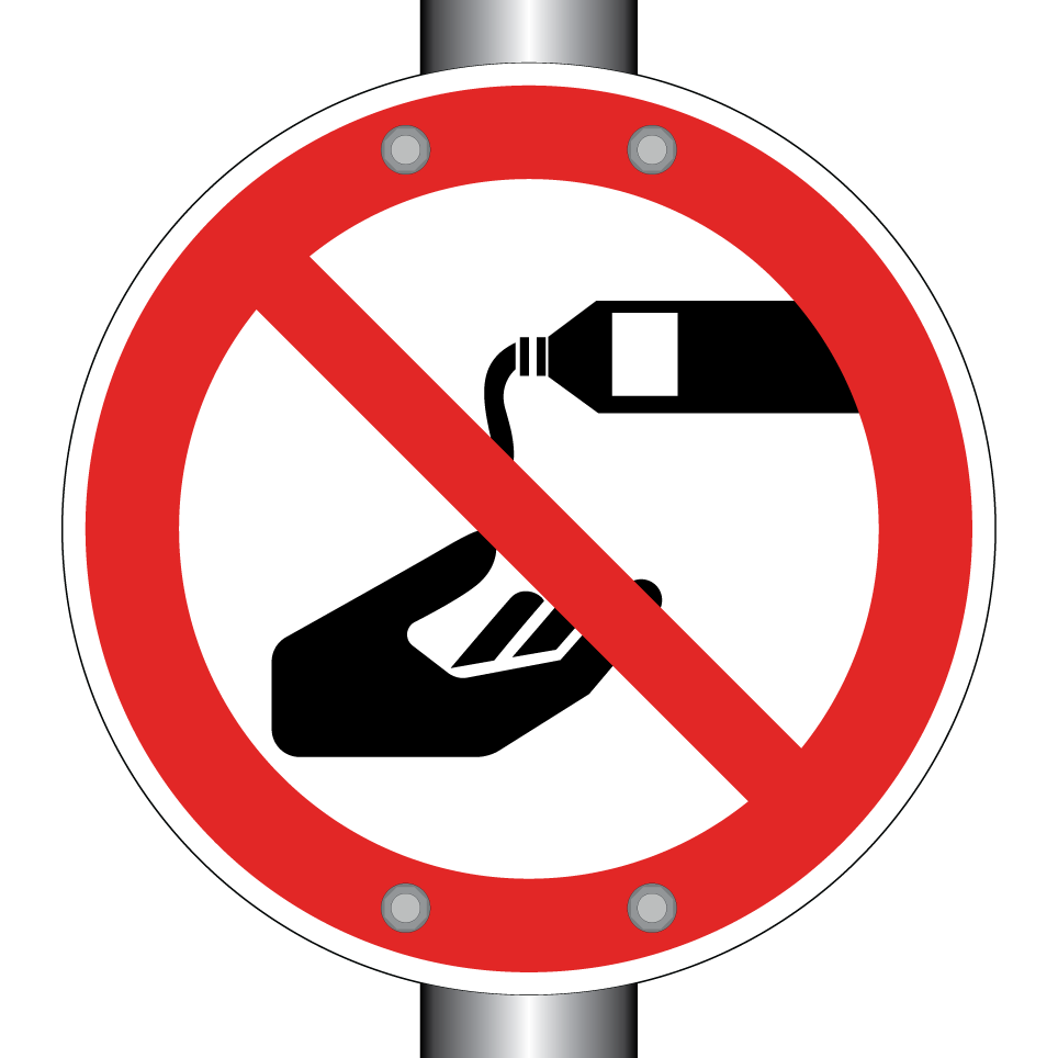 Ne pas verser de produits chimiques sur la main