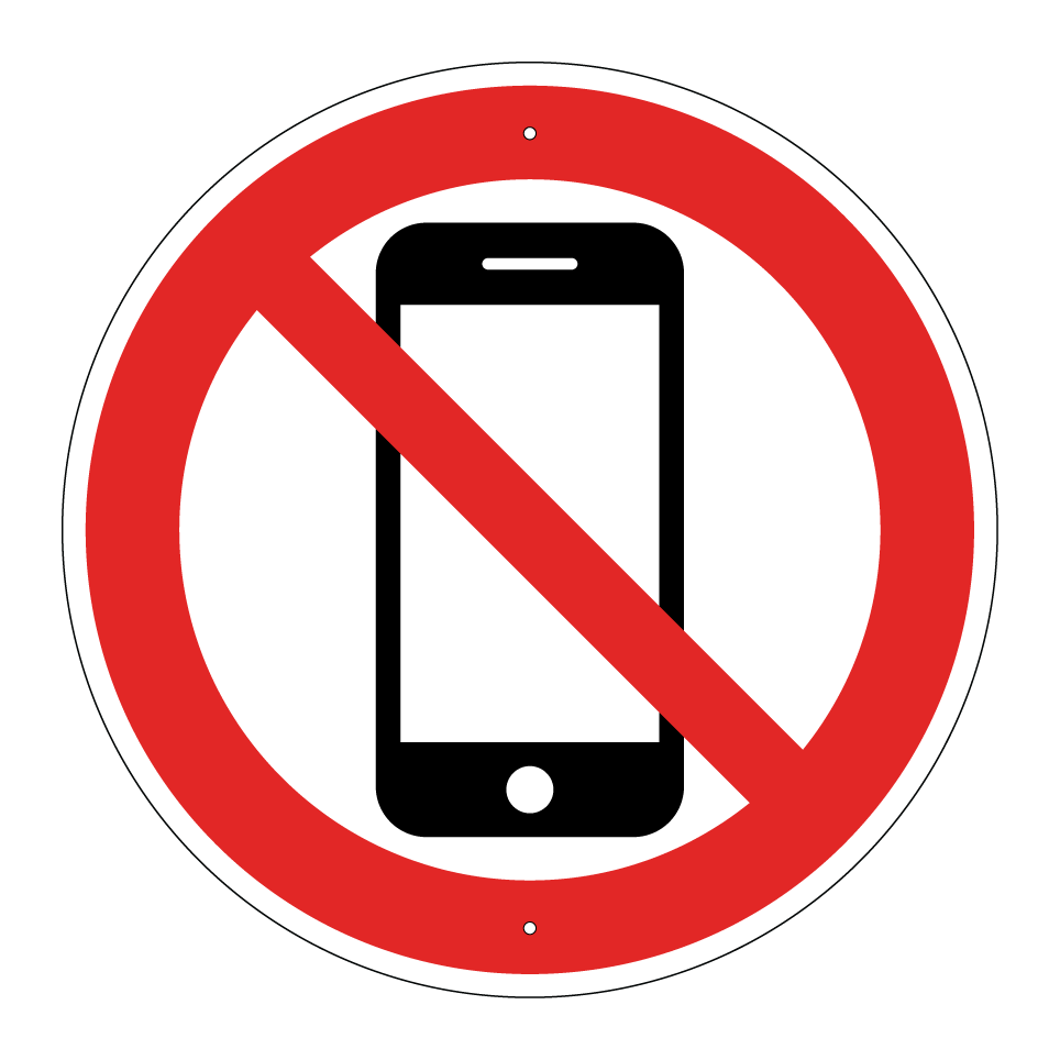 Pas de téléphones portables