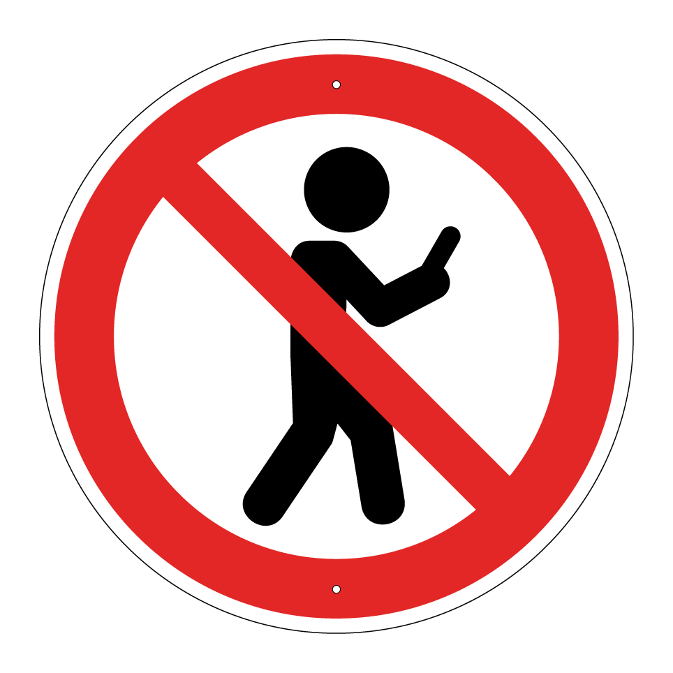 Interdiction de marcher en utilisant le téléphone portable