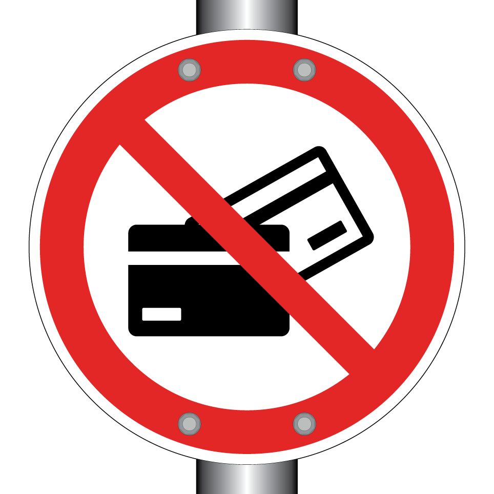 Pas de paiement par carte