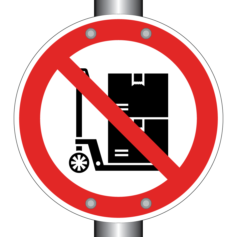 Chariot de manutention interdit