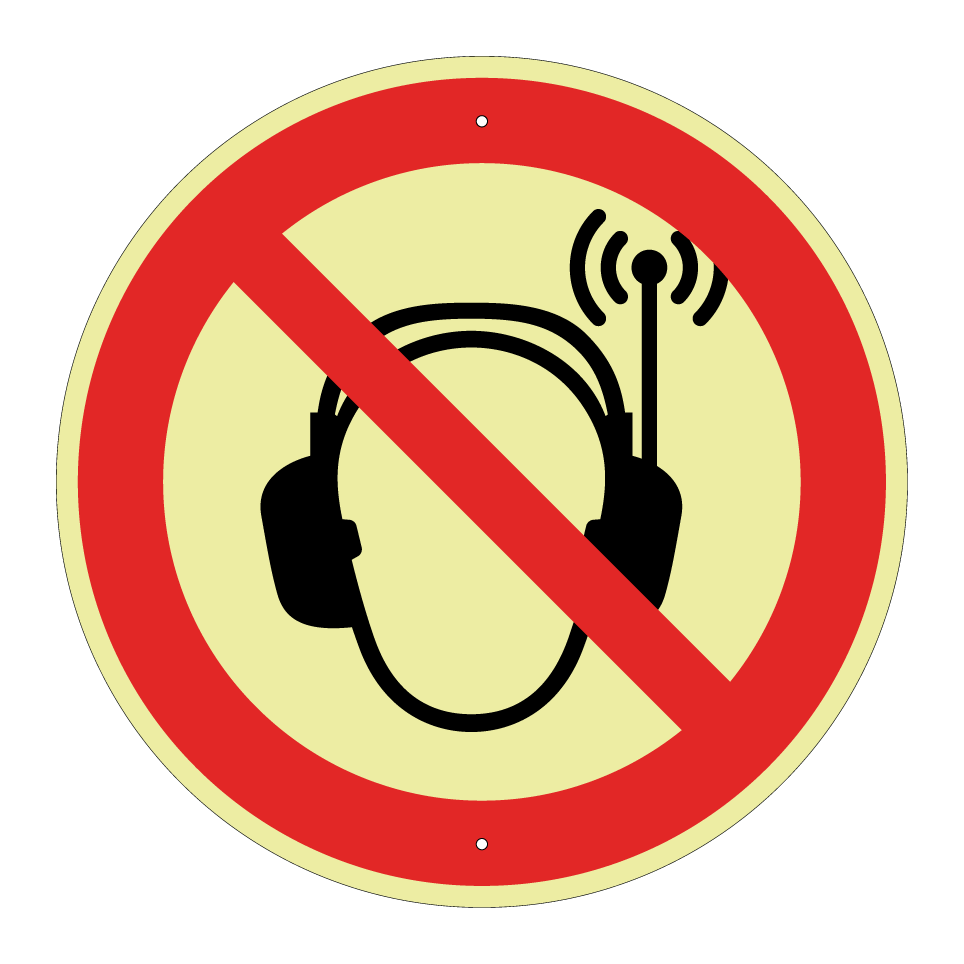 Casques radio interdits