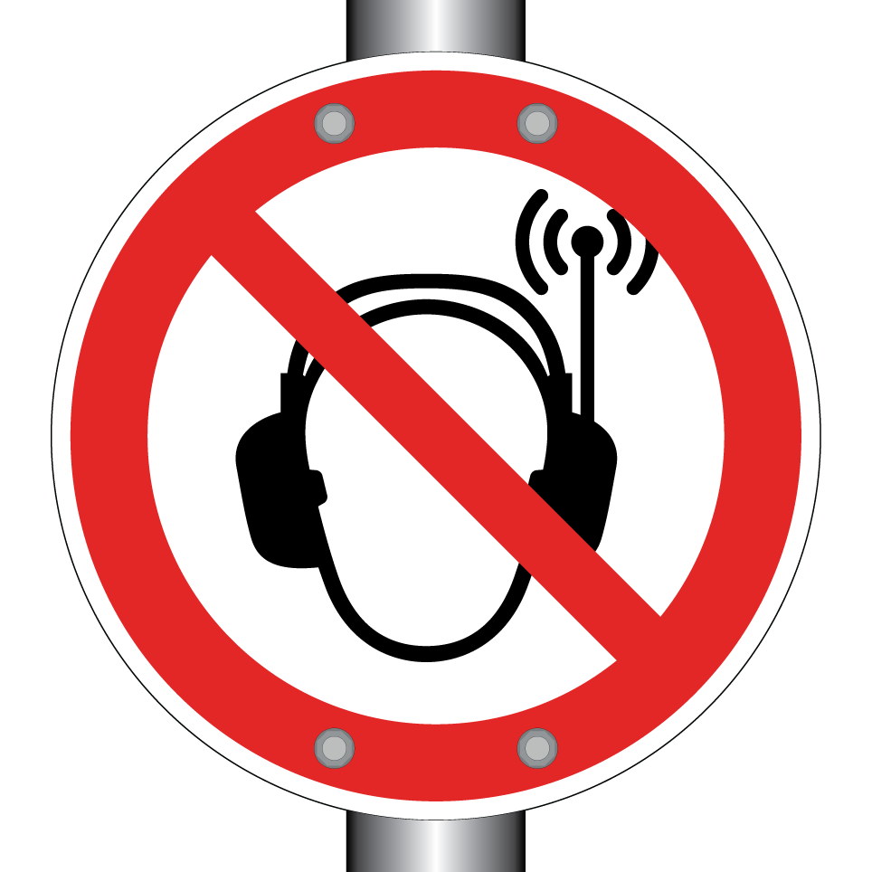 Casques radio interdits