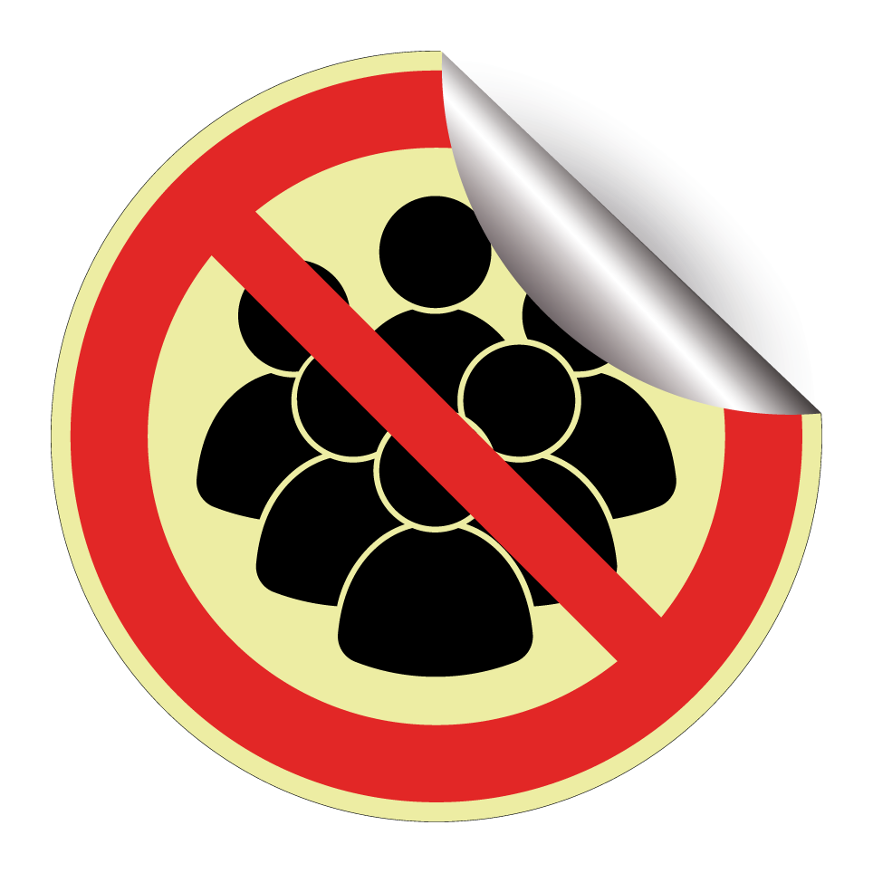 Entrée interdite aux groupes de personnes