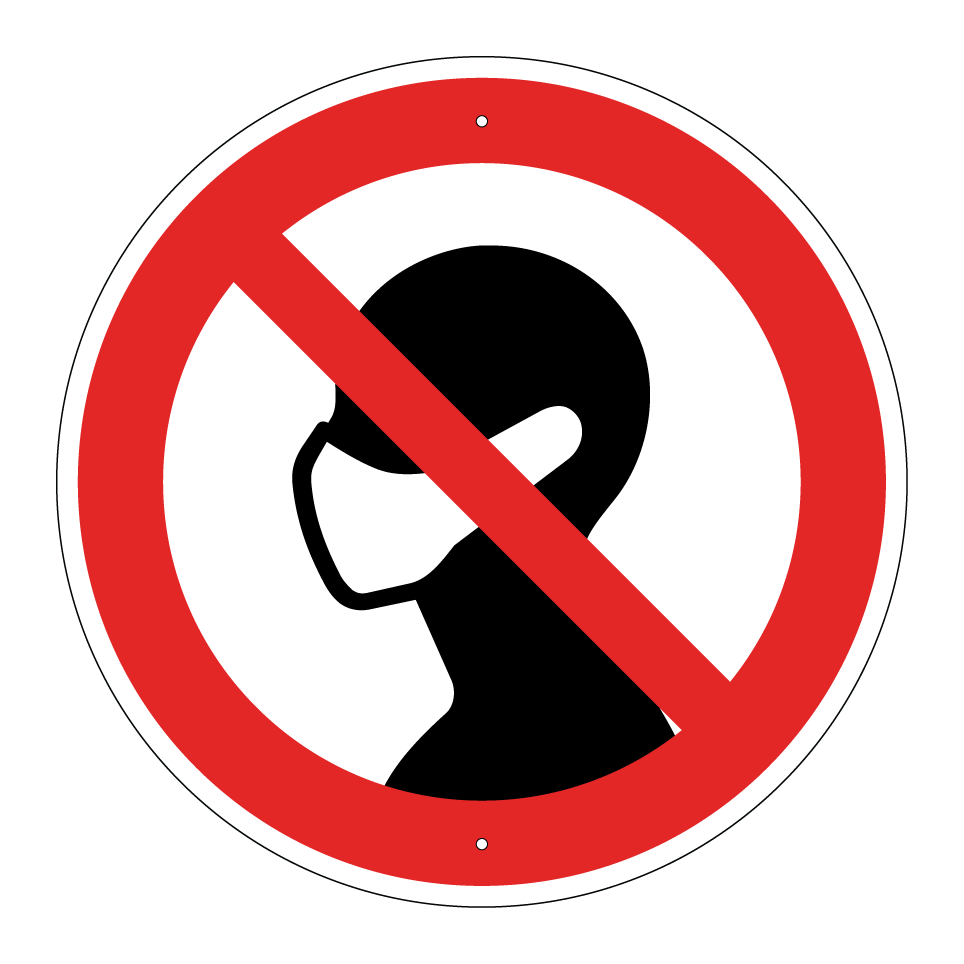 Pas de masques faciaux