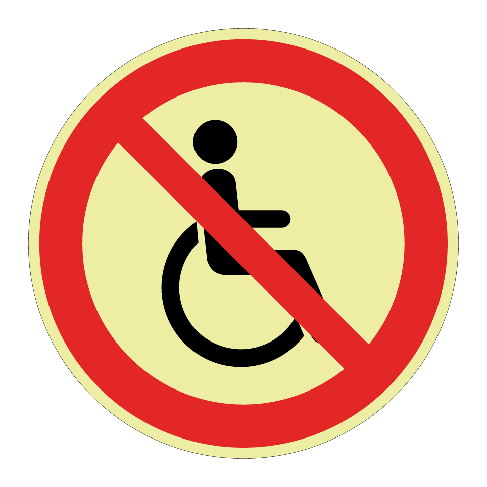 Pas de fauteuils roulants