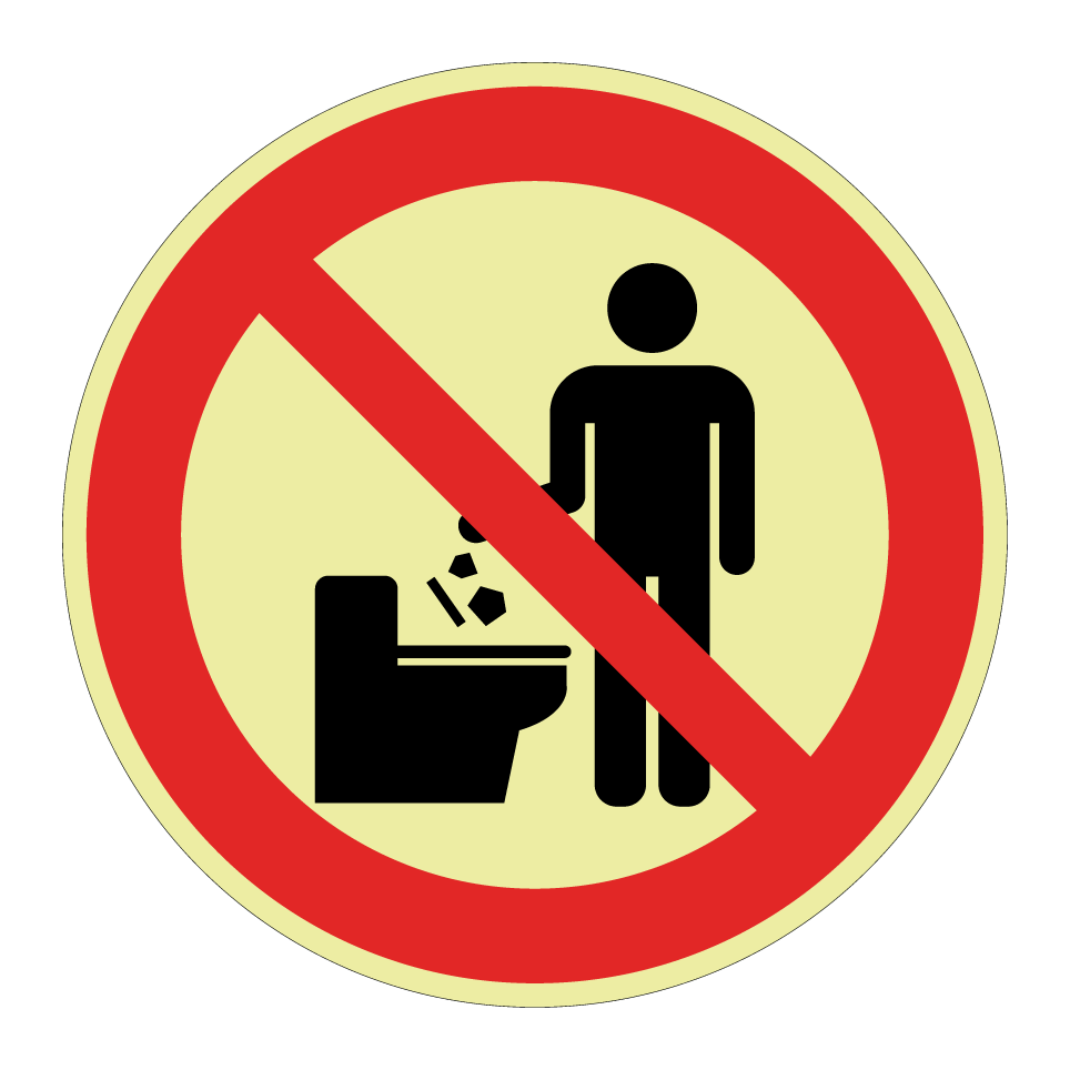 Ne jetez pas d’objets dans les toilettes