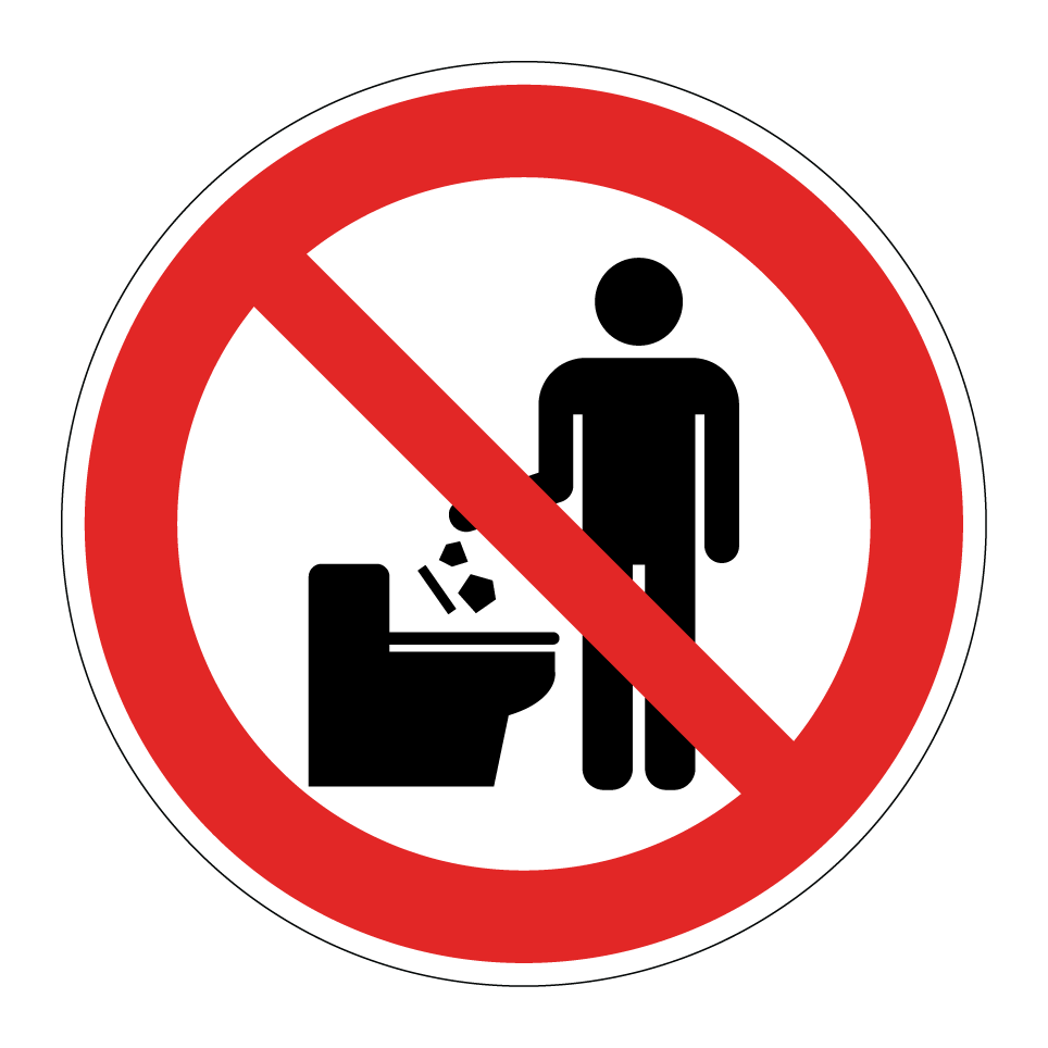 Ne jetez pas d’objets dans les toilettes