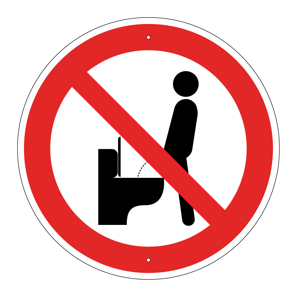 Interdiction d’uriner debout