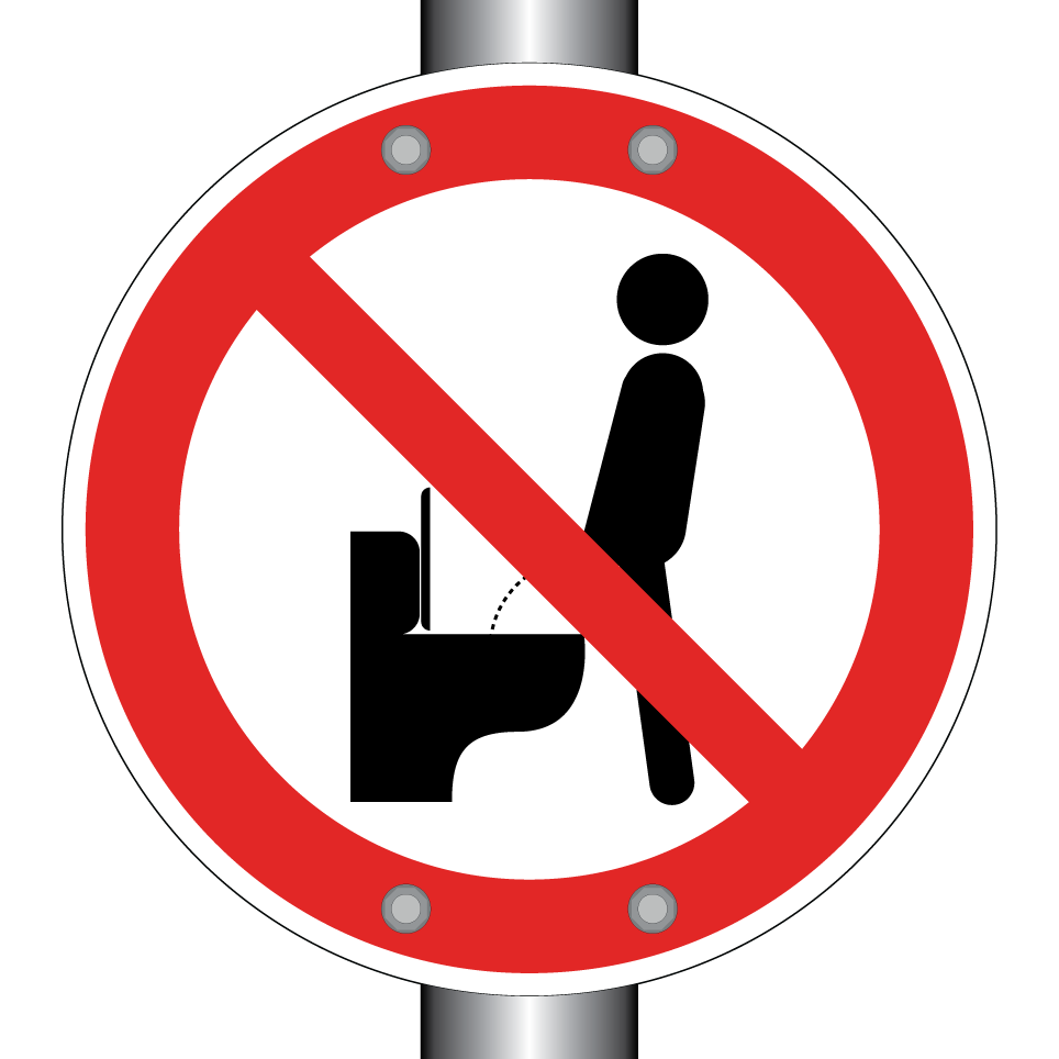 Interdiction d’uriner debout