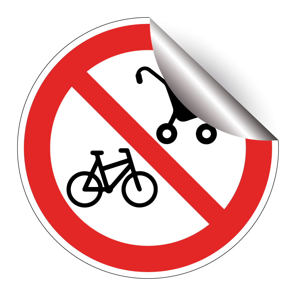 Interdiction aux vélos et aux poussettes