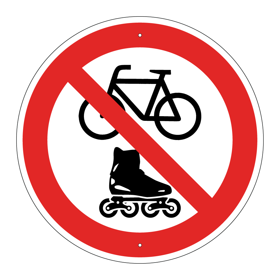 Interdiction de vélos ou de patin à roulettes