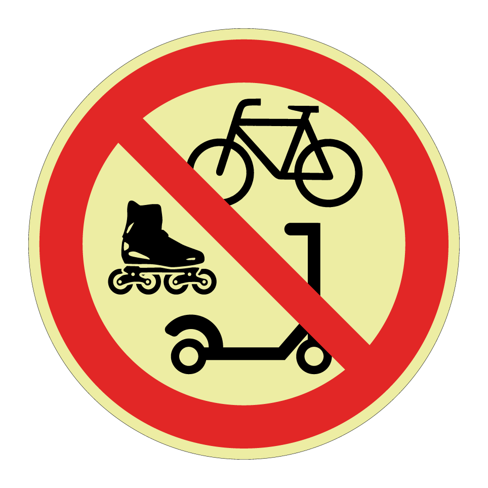 Interdiction de vélos, de patins à roulettes ou de trottinettes