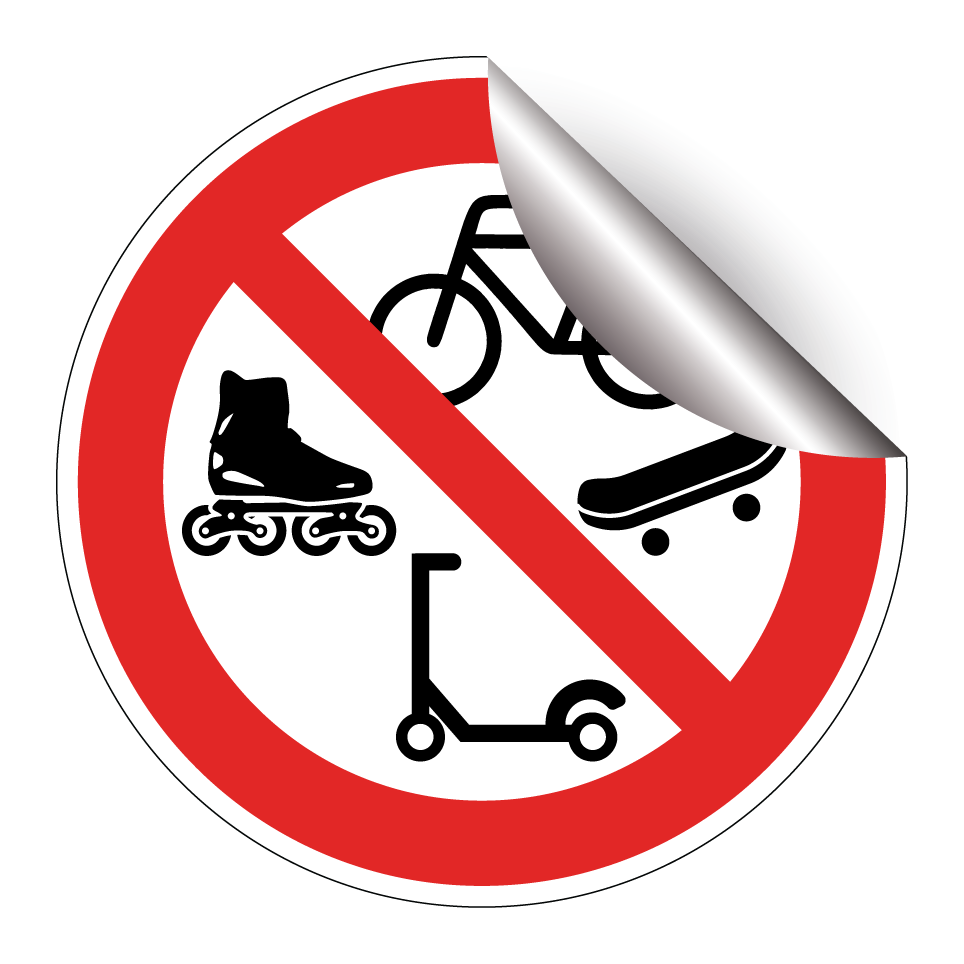 Interdiction de vélos, de patins à roulettes, de trottinettes ou de planches à roulettes