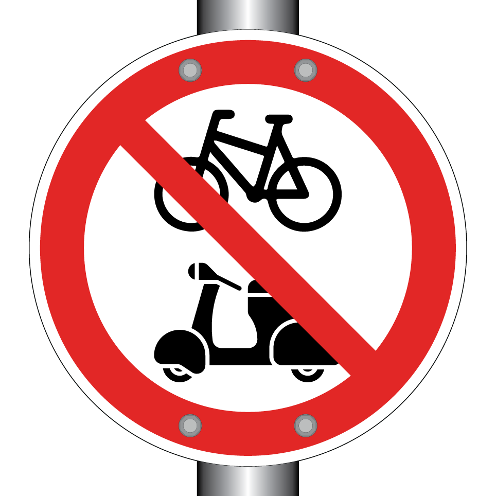 Interdiction aux vélos et aux cyclomoteurs