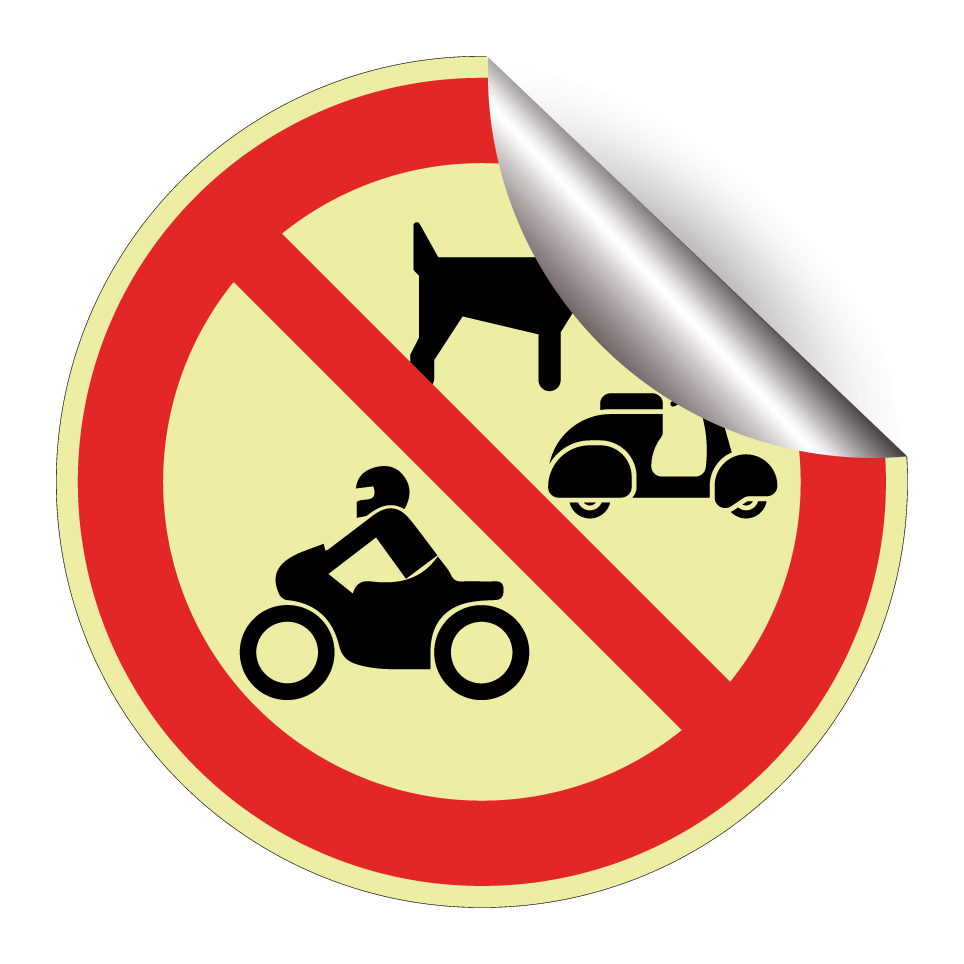 Chiens, motos ou cyclomoteurs interdits
