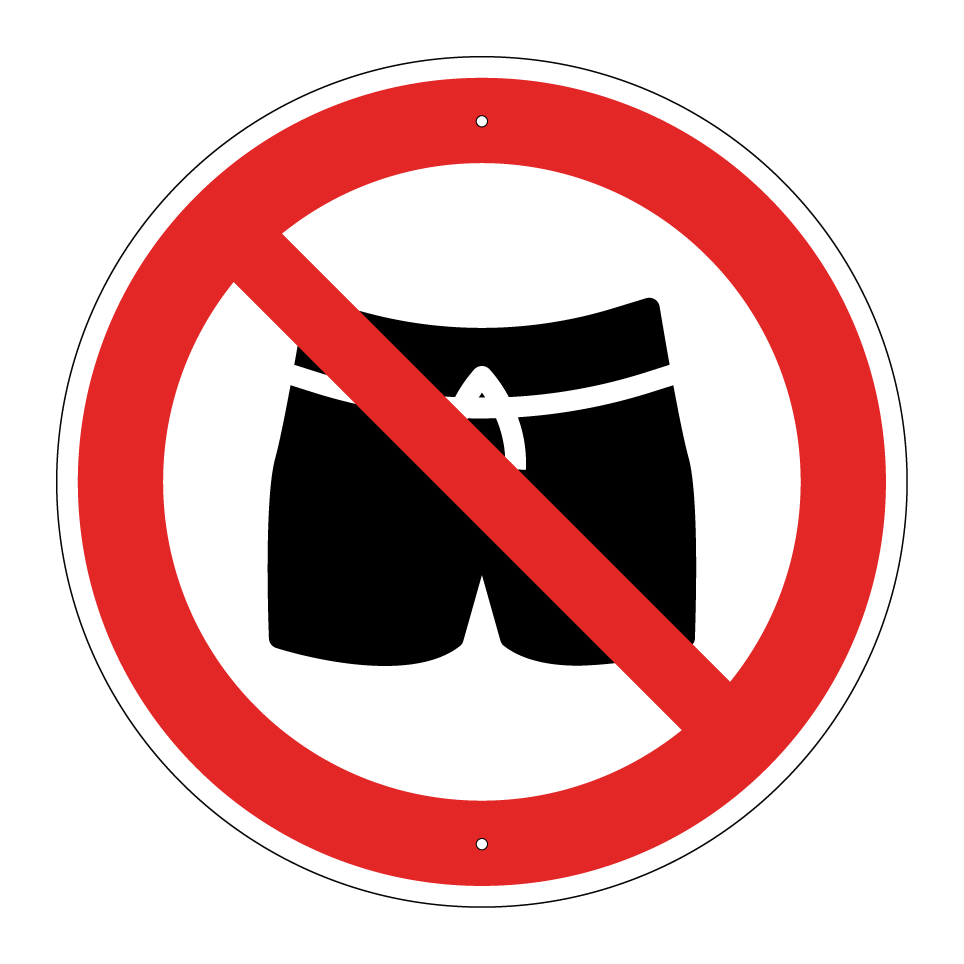Pas de short de bain