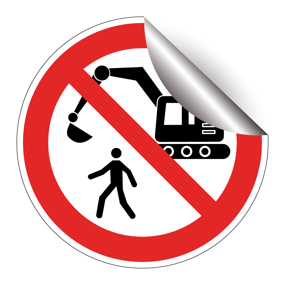 Entrée interdite aux piétons dans la zone de construction