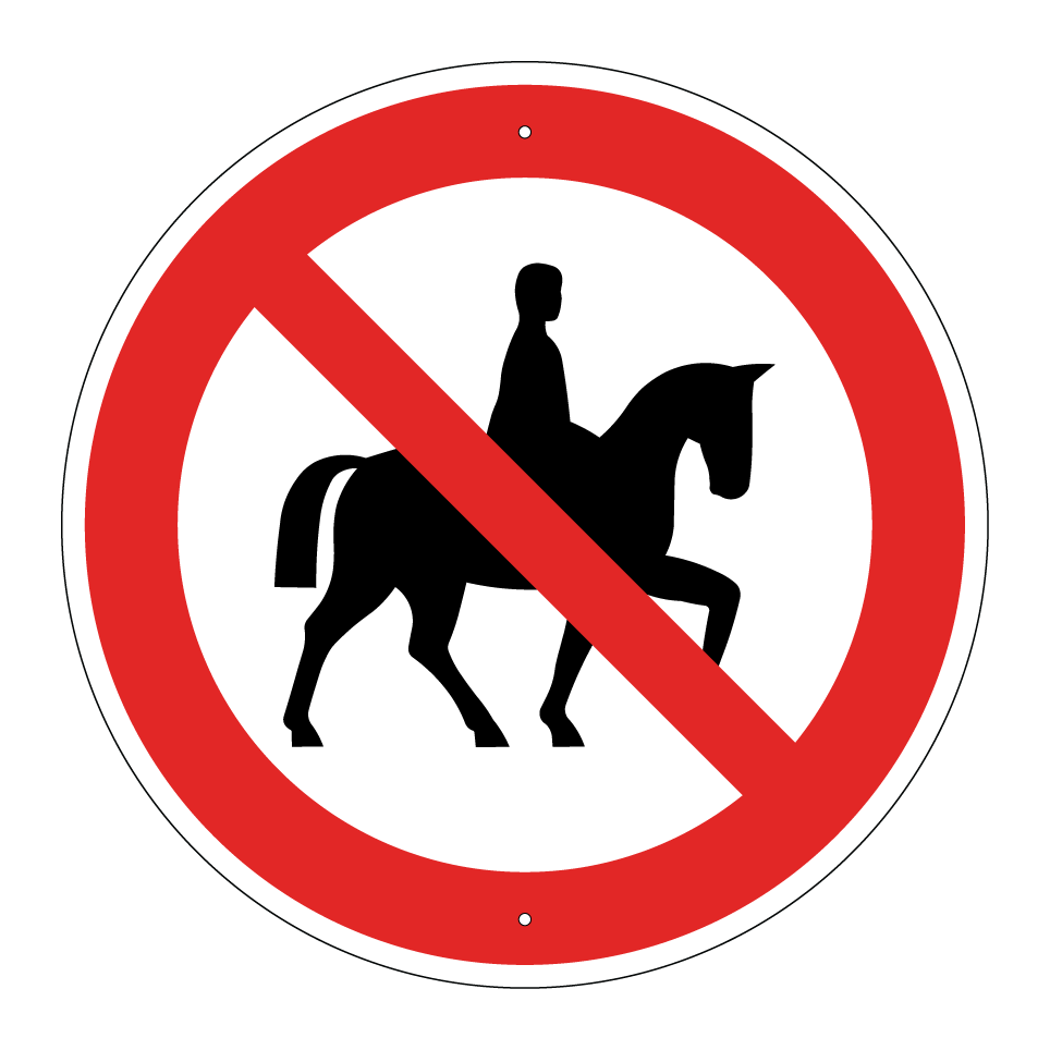 Interdiction de monter à cheval
