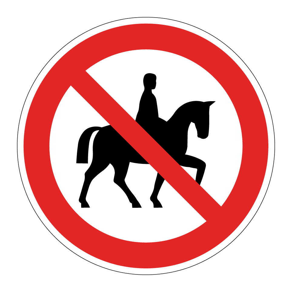 Interdiction de monter à cheval