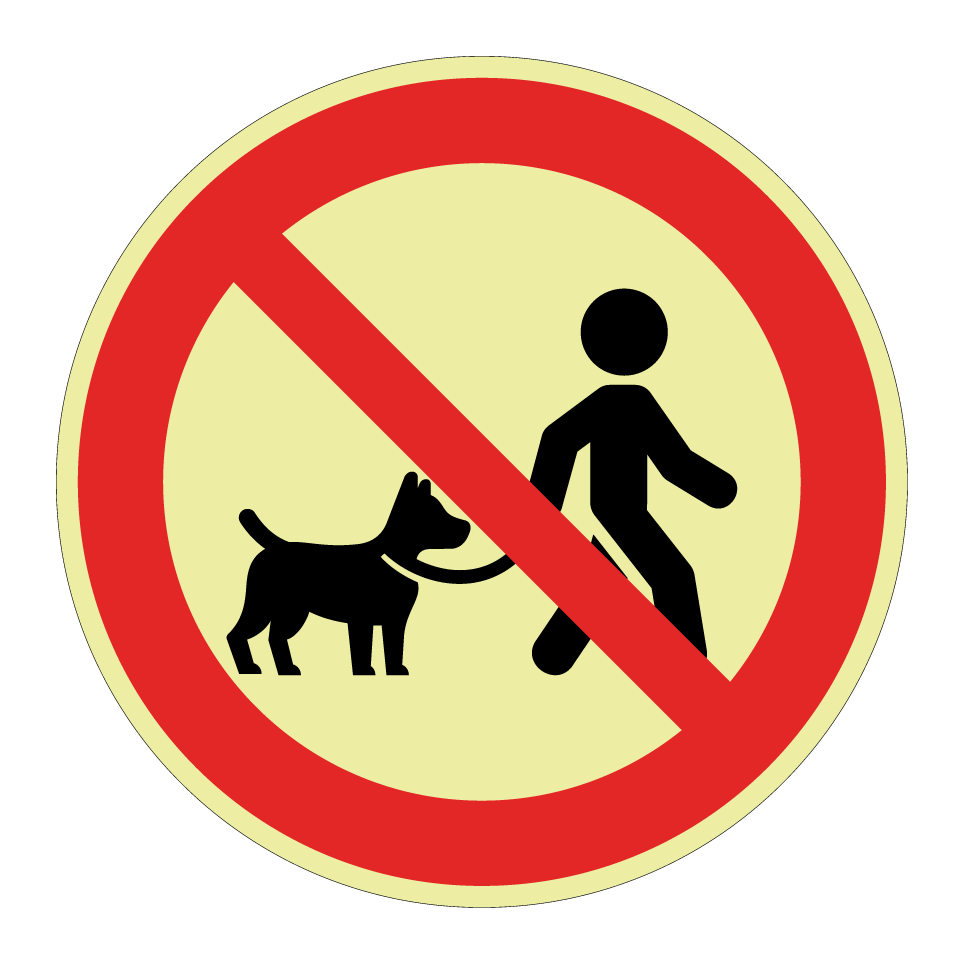 Chiens interdits en laisse
