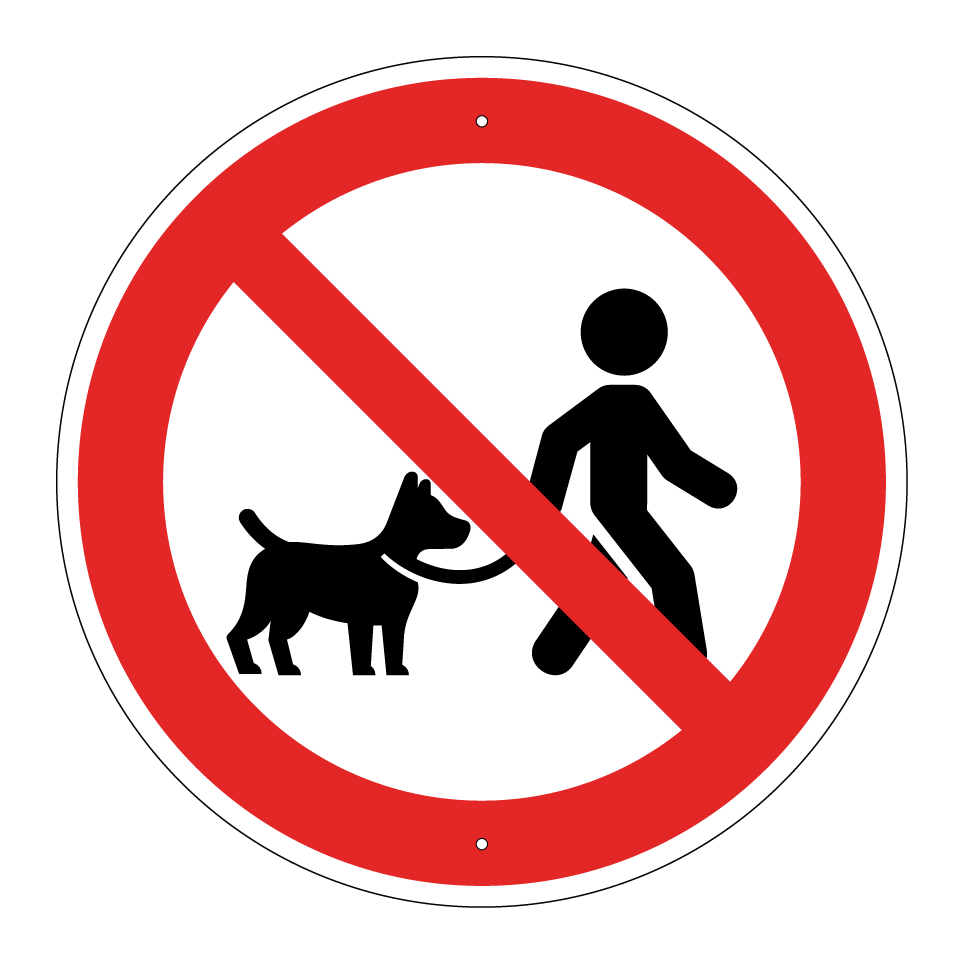 Chiens interdits en laisse